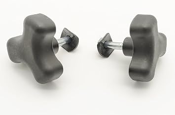 Rollator Walker Replacement knobs,Universal,Replacement Arm Adjustment Knobs for Rollator, 3 Point Knob W/Hardware,Rollator Parts,Ergonomic Design,Comfortable and Good.(1Pr Black)