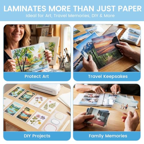 Zhehao 100 Pack Photo Thermal Laminating Pouches, 3 Mil Badge Laminate Pouches Clear Laminated Luggage Tags for Office Business Sealed Photo Card Documents Permits Cards(5.4 in x 7.4 in) - Image 6