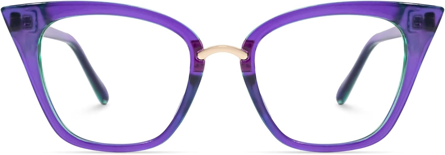 Zeelool Cat Eye Glasses Frame for Women Clear Lens Chandrika ZOP01899
