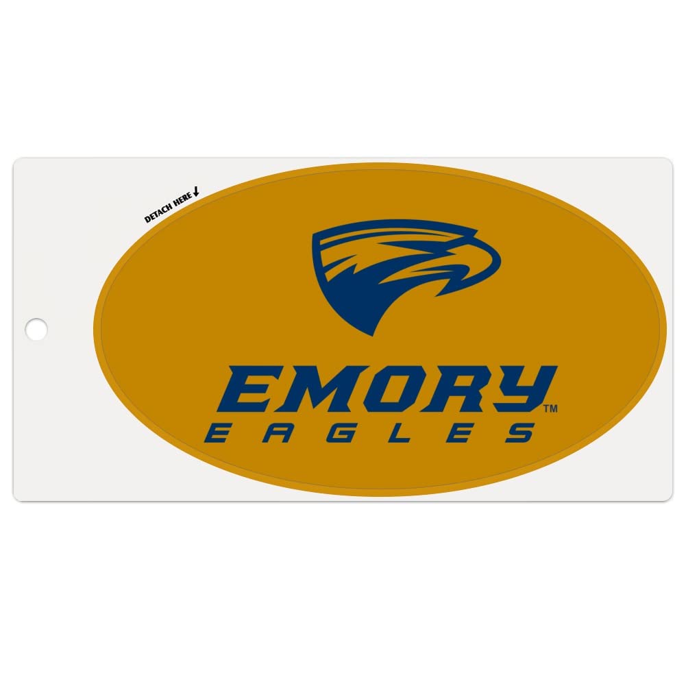 Emory University Secondary Logo Automotive Car Refrigerator Locker Vinyl Euro Oval Magnet