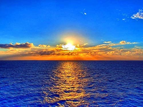 Peinture au diamant 5D cadeau créatif idéal pour adulte kit de mosaïque paysage de mer 30x40