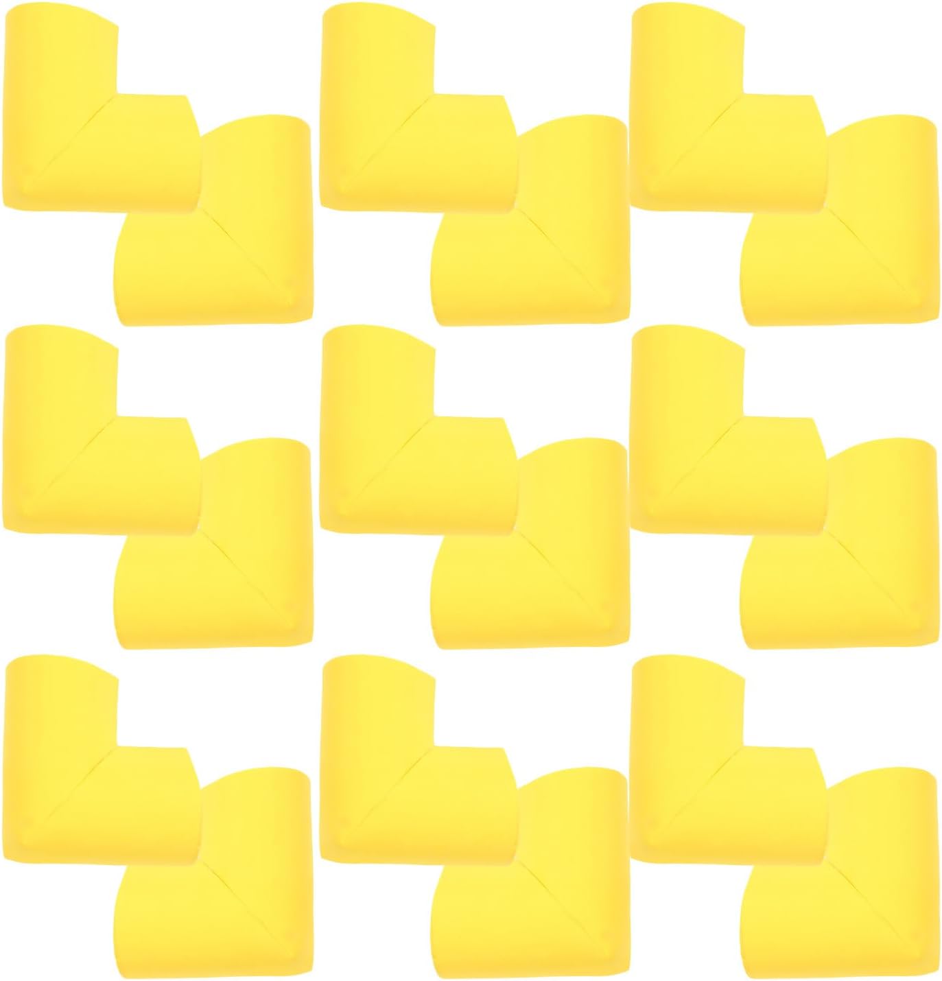 50pcs Furniture Corner Bumpers and Table Corner Protectors for Safety, Yellow Cushioned Edge Guards, Non-Toxic Cushion Covers for Small Furniture and Glass Tables