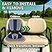 WEYDEA Kids Golf Cart 5-Point - Foldable High-Back Child Positioner Fits 2-6 Passenger Carts (Blue/Gray).
