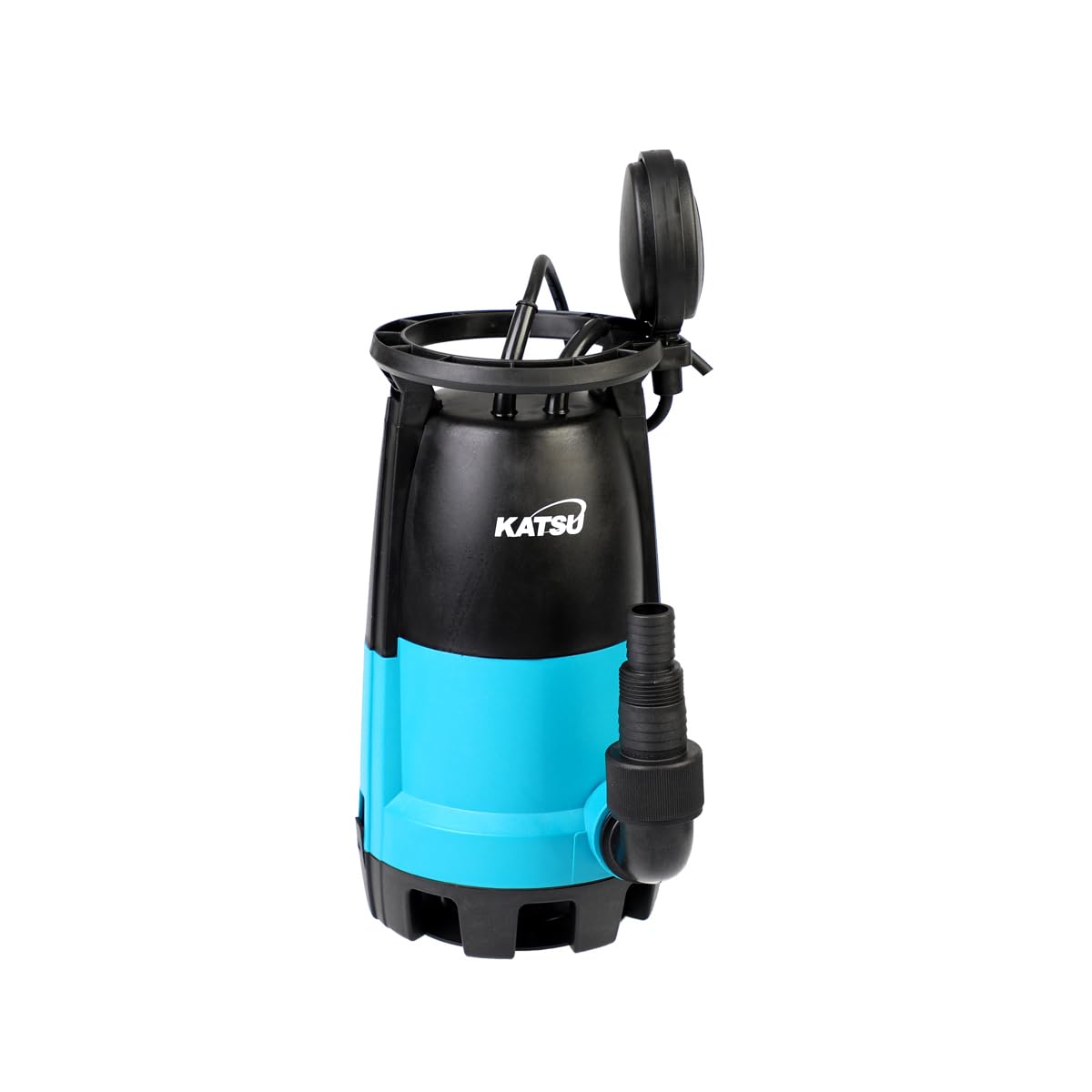 KATSU - Bomba sumergible profesional de 400 W para agua limpia y sucia con manguera de 10 metros de manguera de 1 pulgada y acoplador rápido con base intercambiable