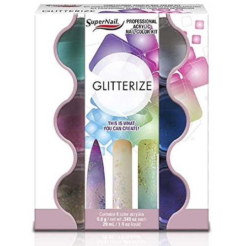 Supernail Glitterize Acrylic 6 Piece Kit