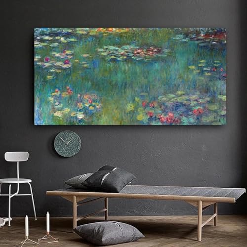 Art mural pour la decoration interieure Monet lotus sur toile - 3