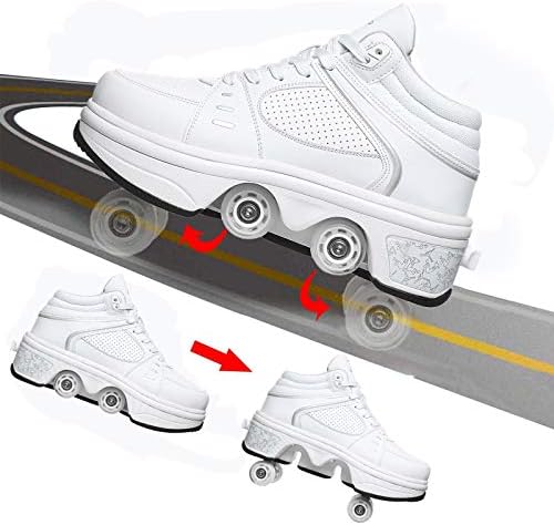 Scarpe Con Rotelle 2 In 1 Per Bambini - Trasformabili In Sneakers Per Skate E Divertimento - Foto 5