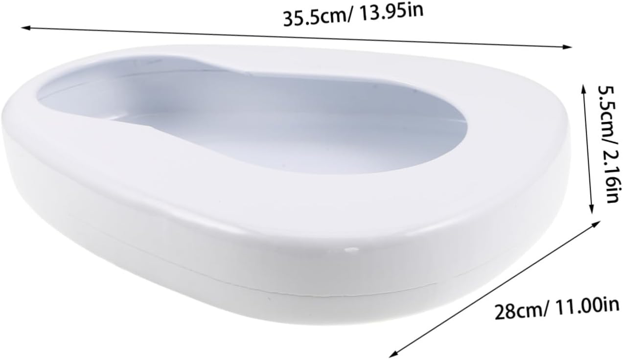 Lightweight Iron Bedpan for Elderly Patients and Bedridden Men with Ergonomic Design and Easy Cleaning, Portable Spill-Proof Bed Pan for Hospital and Elderly Care Use