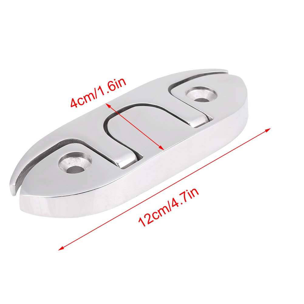 Aramox Bitta Ribaltabile Pieghevole In Acciaio Inox 316 Per Barche: 5 Pollici (130x47 Mm) Con Molla