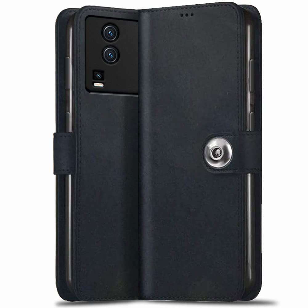 iQOO Neo 7 Flip Cover - Genuine Leather Style -1