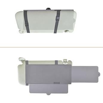 Car Visor Sunshade WANPOOL Car Visor Anti-glare Sunshade Extender for Front Seat Driver or Passenger - grey - 1 Piece