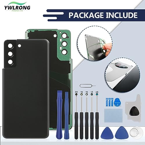 Replacement for Samsung Galaxy S21 Plus 5G Back Glass Replacement for Samsung Galaxy S21 Plus Rear Glass Replacement SM-G996U Battery Cover Housing Door Accessories Parts with Repair Tools(Black) by YWLRONG - Image 5