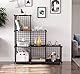 AWTATOS 6 Drahtwürfel Stapelbarer Regal Mit Türen - DIY Metallgitter Würfelbuchregal für Wohnzimmer, Schlafzimmer, Bad - Schwarz USCIH06BE