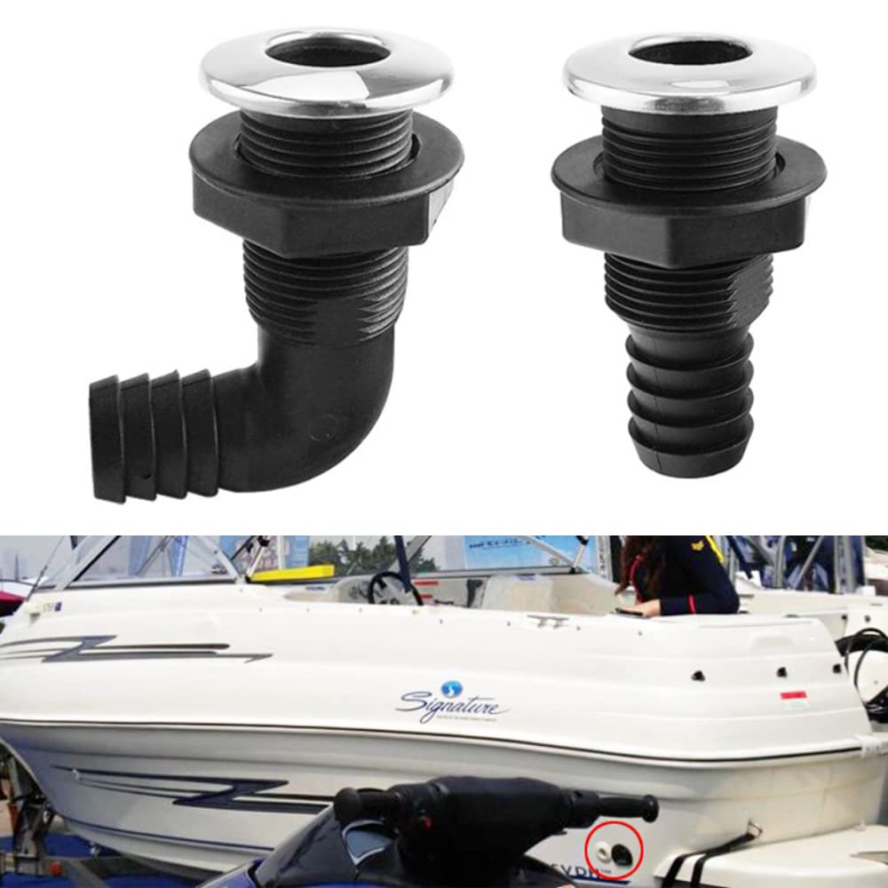 Raccords Traversants Nylon Marin 0° Ou 90° Pour Pompe De Cale - Diamètre 20 Mm / 25,4 Mm, Connecteur Coque Bateau Durable