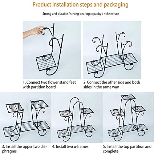 Metal 6 Tier Plant Stand,Plant Stands for Indoor Plants Display Stand Indoor Plant Stand Metal Plant Stand for Multiple Plants for Living Room - Thumbnail 3