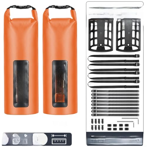 Sac de fourche étanche en PVC noir avec sangles de rangement pour vélo