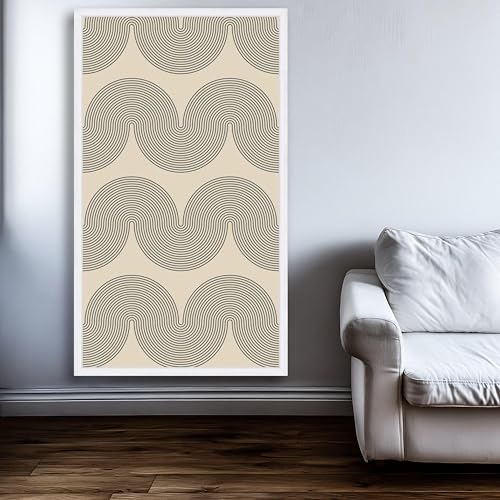 Tableau de vagues géométriques pour sublimer le salon moderne - 3
