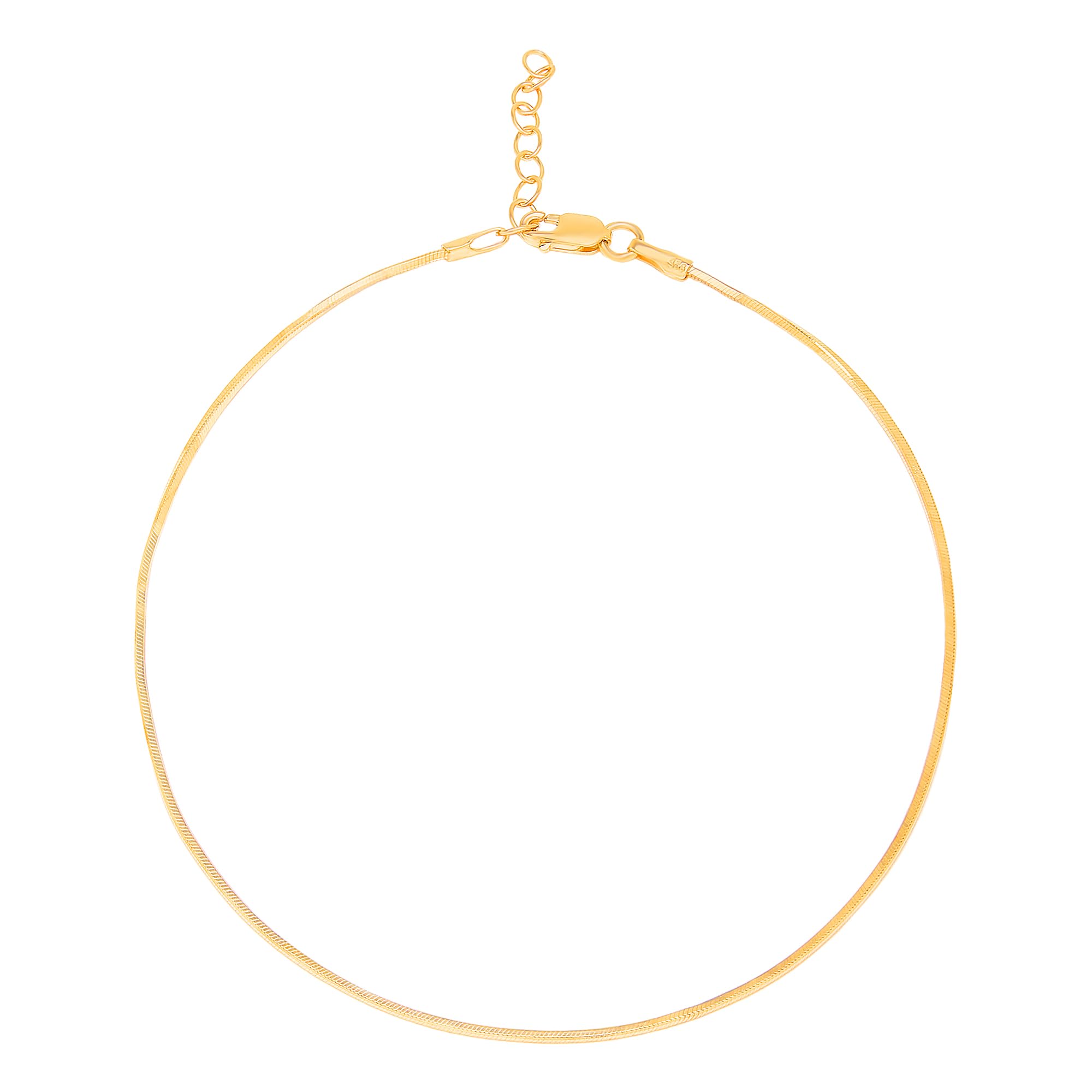 zavya 925 Sterling Silver Modest Minimal Gold Plating Anklet (Single) | Gift for Women & Girls | With Certificate of Authenticity & 925 Stamp-picture-10