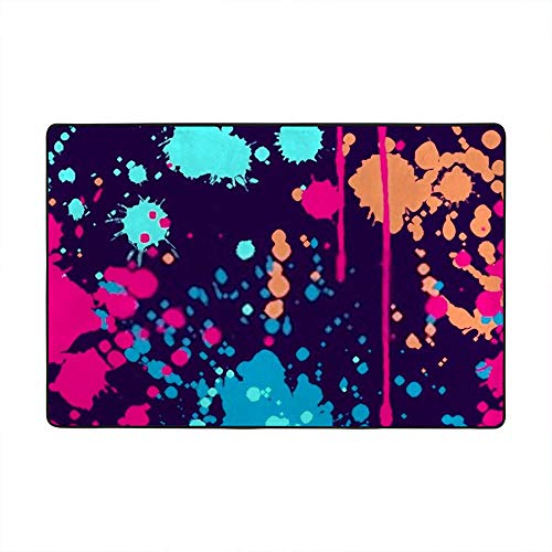 Tapis de grande taille multicolore shaggy microfibre pour chambre