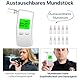 Alkoholtester Polizeigenau, Alkoholtester Promillemessgerät mit LCD-Display, Professioneller Alkoholmessgerät mit 10 Mundstücken, Hochpräziser Promillemessgerät für den Heim- und Partygebrauch(Weiß)