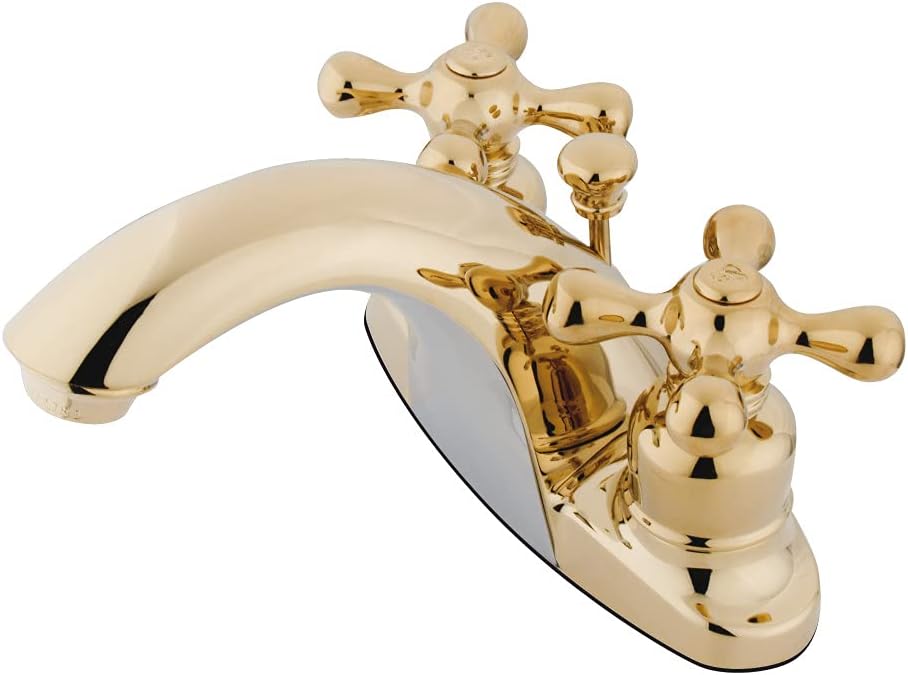 Kingston Brass GKB7648AX English Country 4-inch Centerset Lavatory Faucet with Retail Pop-up, Brushed Nickel