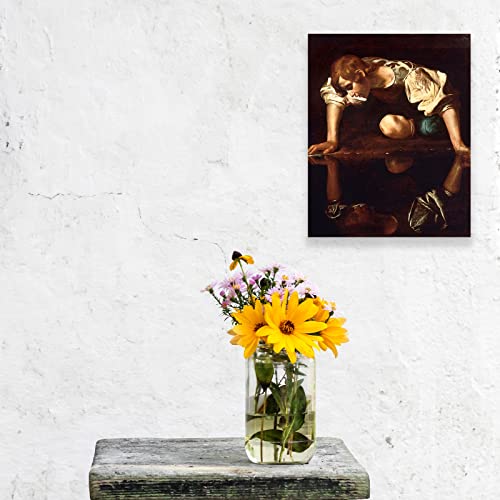 123 Life Narcissus By Michelangelo Merisi Da Caravaggio Canvas Wall Art Poster Renaissance Art Prints Painting Artwork For Livingroom Wall Decor Unframed 12X15Inches-30X38Cm #TOP2