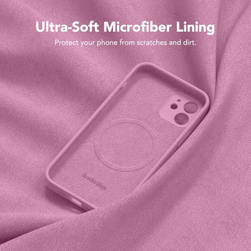 Image of Magnetic for iPhone 12 Case, Compatible with MagSafe, [Full Camera Protection] [Screen Protector] Silicone Shockproof Protective Phone Case for iPhone 12 6.1 inch, Blackcurrant