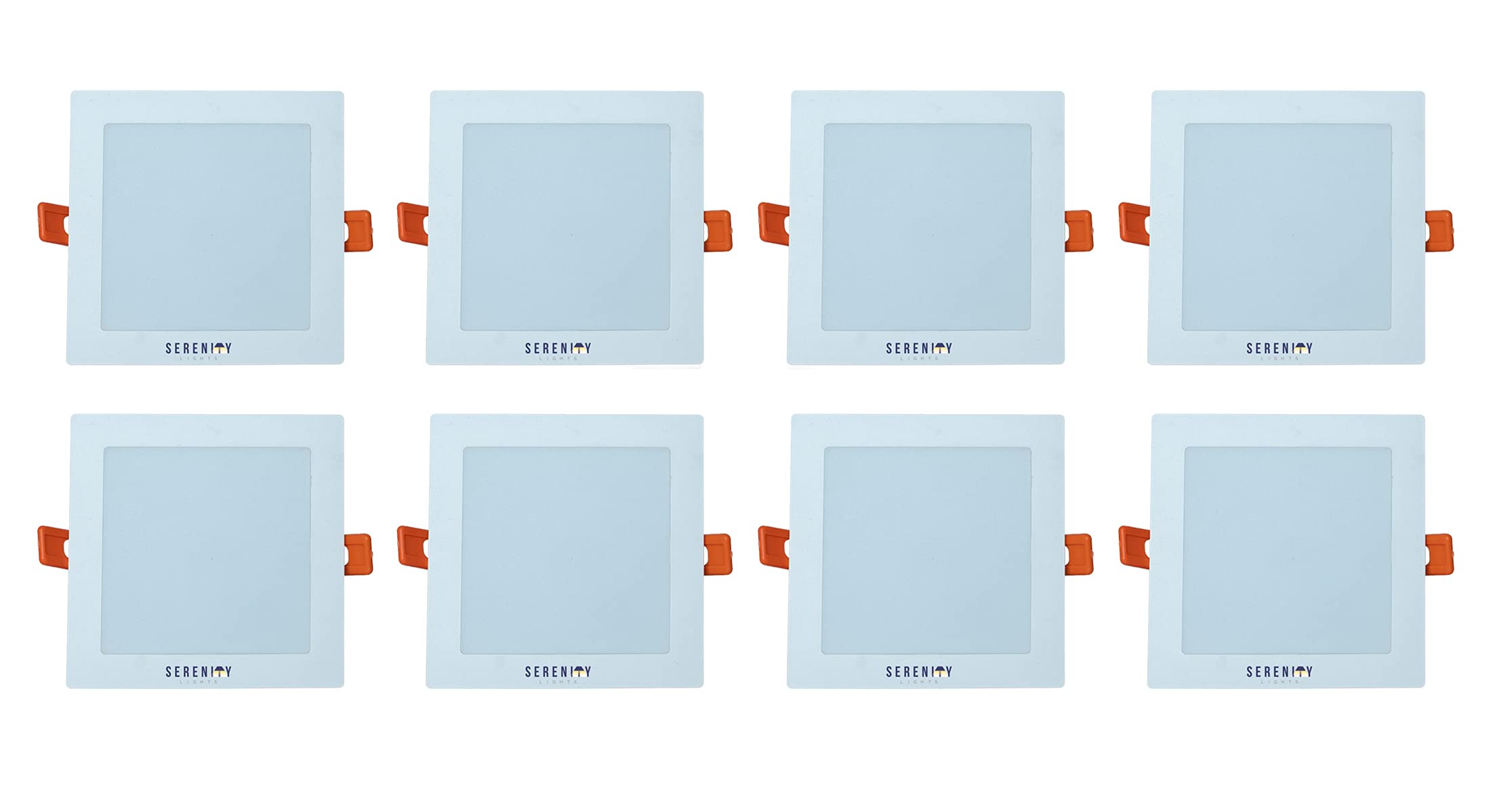 Serenity 12watt Lite Slim Panel Led Light Square shape Warm White Pack of 8 (2 years warranty)