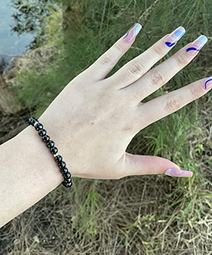 Karelia Creations Pulseira de proteção Shungite – serve para pulsos adultos médios masculinos e femi