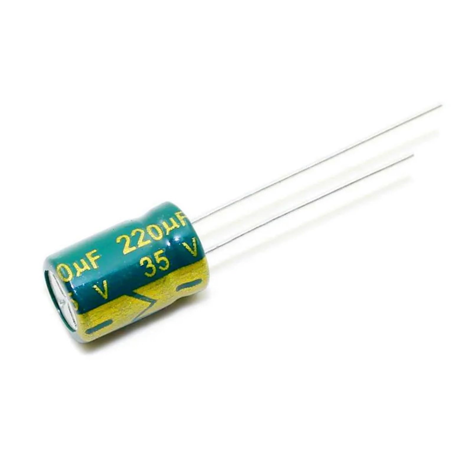 AARTERZZA 200PCS 220UF 35V 35V220UF Aluminum Electrolytic Capacitor High-Frequency 8X12MM