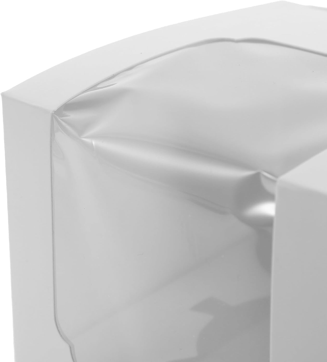 ABOOFAN 20pcs White Window Cupcake Boxes Small Cake Packaging Boxes Decorative Dessert Wrapping for Bakery Party Treats