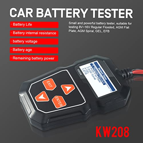 Aiqinhai Testador de carga de bateria de carro KW208 12V An or de alternador au tivo profissional -
