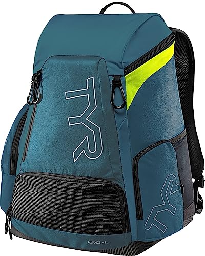 Image of Alliance Backpack TYR Wet /Dry Athletic Gym and Pool Bag for Men and Women - Separate Wet /Dry Compartments, 45L Capacity, Ergonomic, Water-Resistant - Available in Team Colors