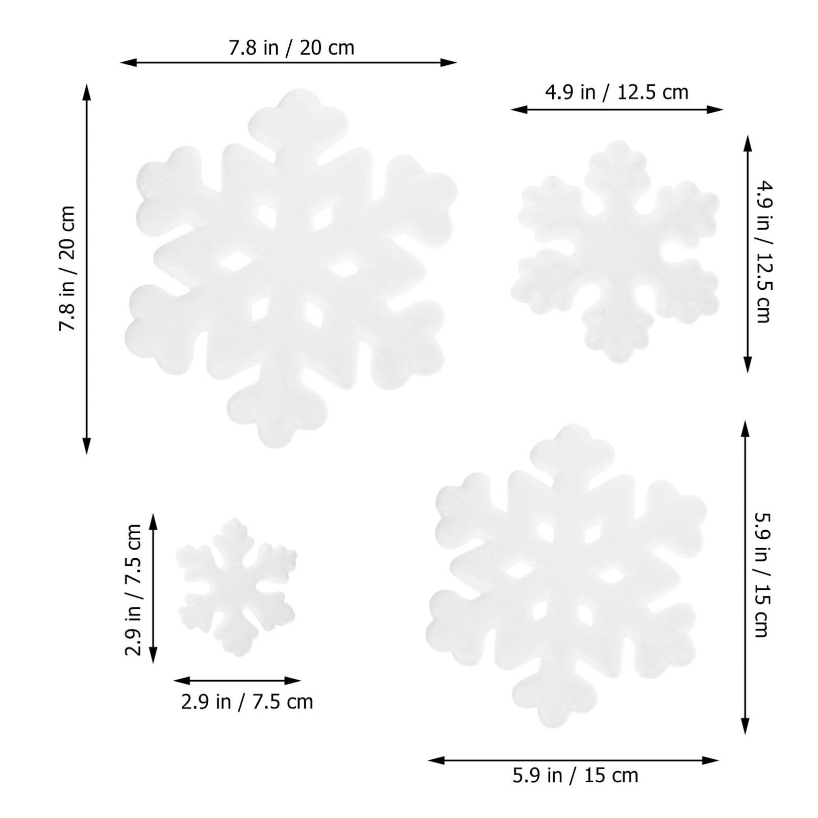 PRETYZOOM 22stücke Schaumstoff Schneeflocken zum Aufhängen Weihnachtsbaumanhänger Weihnachtsdeko mit Schneeflocken Hängende Ornamente für Weihnachtsfeier