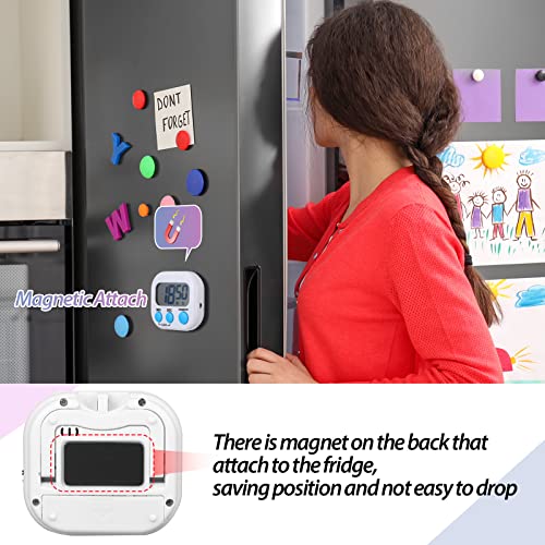 24 Pieces Digital Kitchen Timer Magnetic Timers For Classroom Bulk On/Off Switch Minute Second Count Up Countdown Big Lcd Display Loud Alarm For Exercise Cook Baking Teacher Kids (Assorted Color) #TOP4