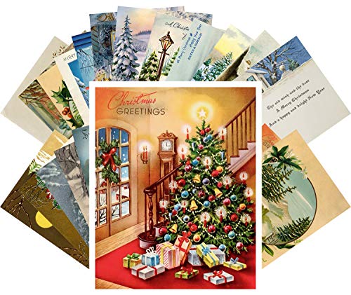 Cartes de Noël vintage pour écrire vos vœux sur un papier rétro de qualité