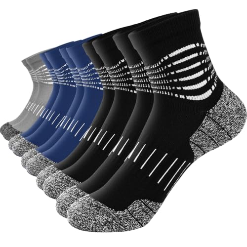 Image of IRAMY Ankle Compression Socks for Women Men Plantar Fasciitis Relief 3 /5 Pairs Cushioned Athletic Running Socks