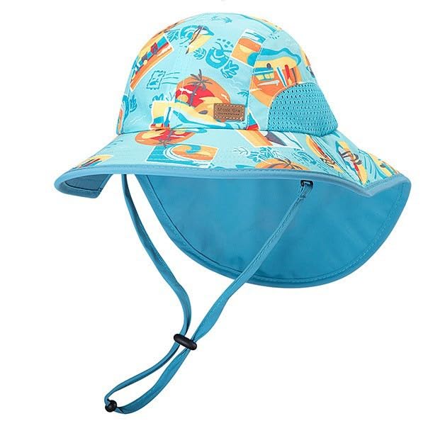 JiAmy Sombrero de Sol Bebé Niña Ajustable Gorro Verano Protección Solar UPF 50 Gorra Playa Pescador Sombrero para Niño 0-2 Años