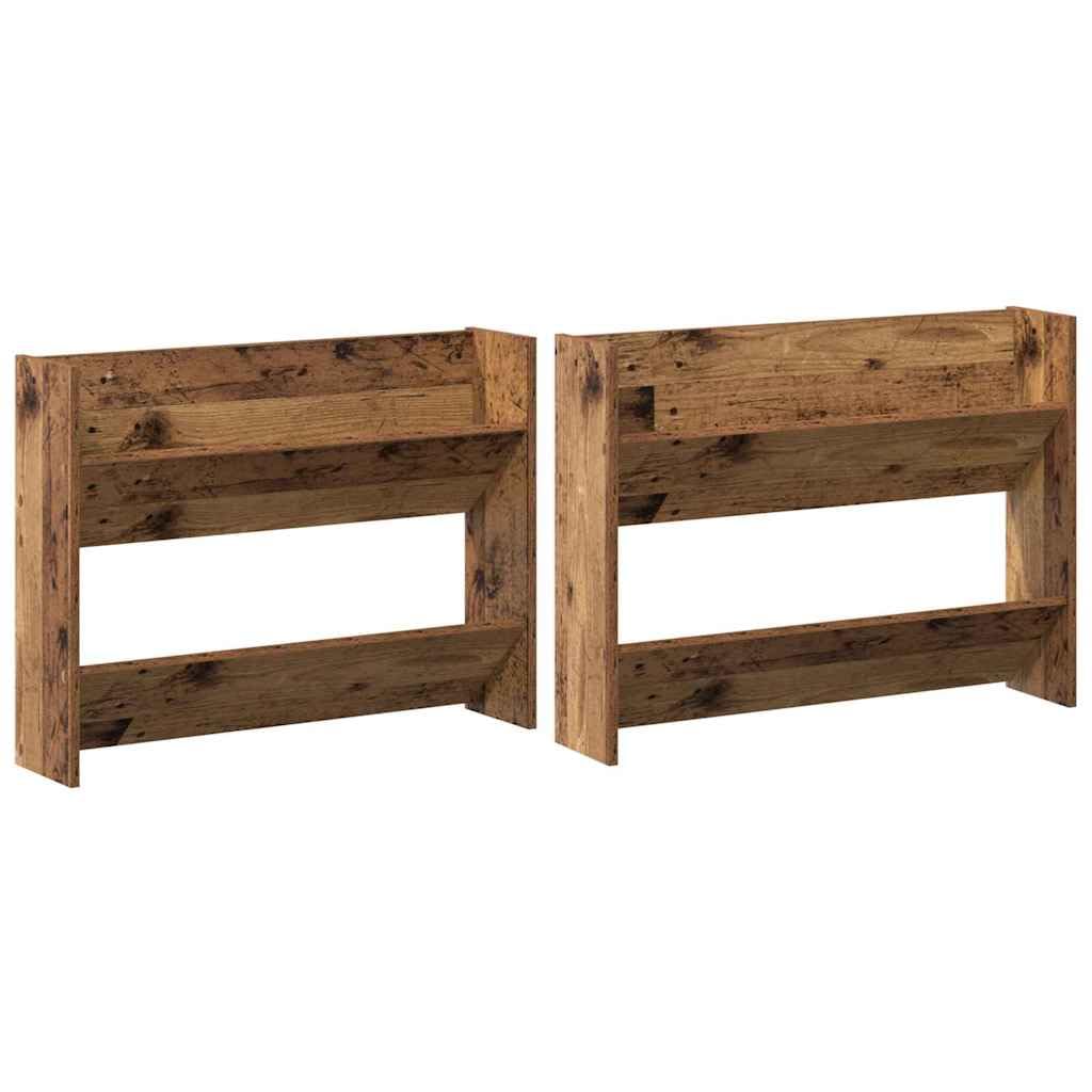 Szafka na buty 2 sztuki 80 x 18 x 60 cm drewno inżynieria ścienna