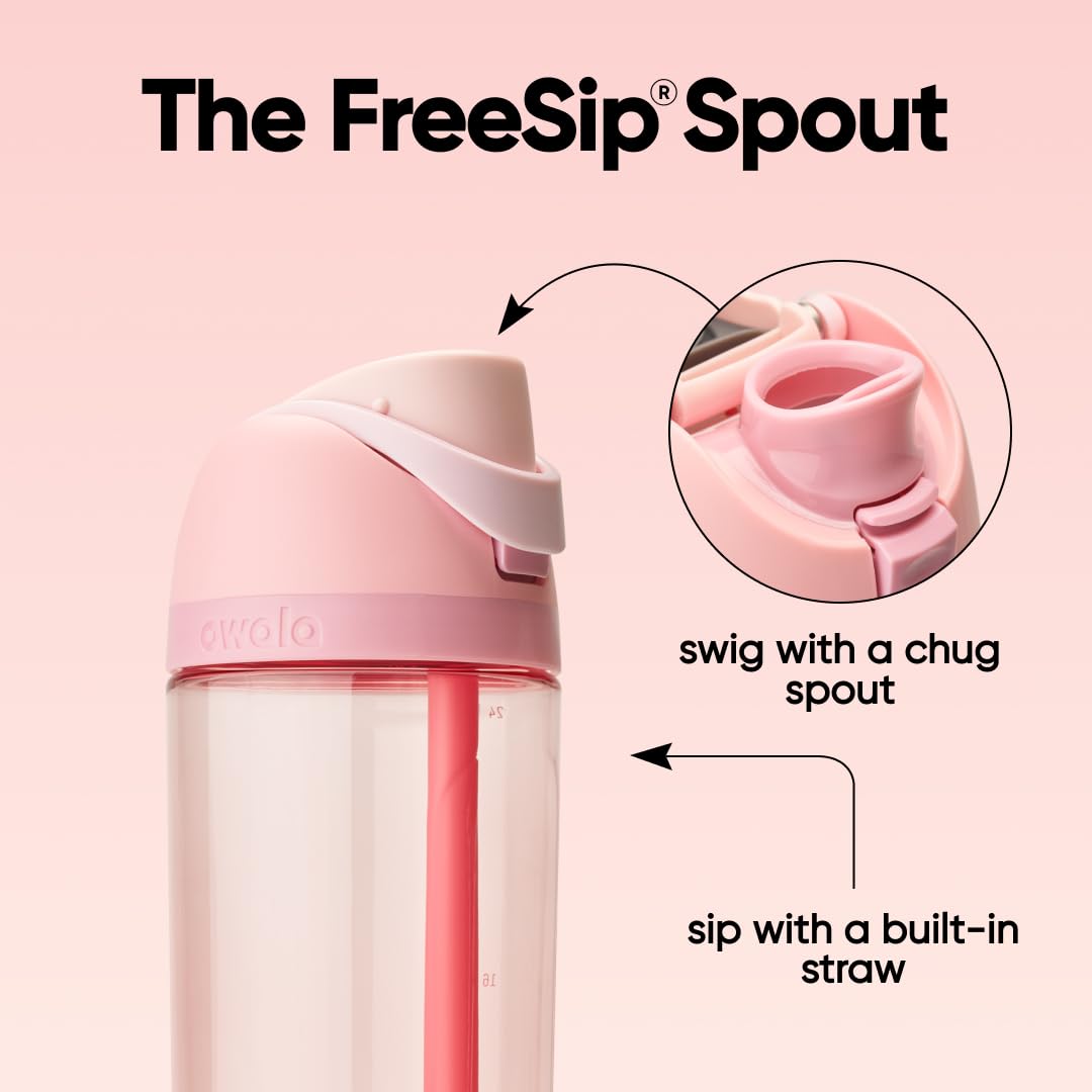 owala-freesip-clear-tritan-plastic-water-bottle-25-oz-rose-quartz image 3