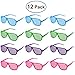 Produktbild TINKSKY 12 Paare Shutter Shades Brille Sonnenbrille Party Requisiten (gemischte Farben)