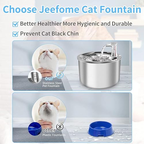 Fuente para gatos automática 2L acero inoxidable miniatura 5