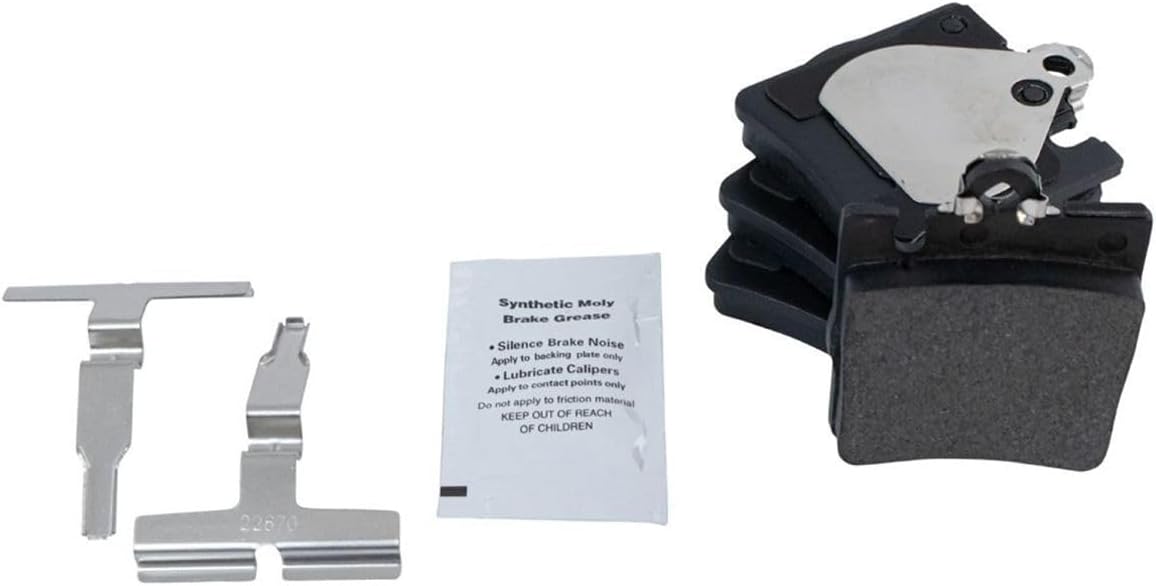 Brake Pad & Performance Rotor Rear Semi-Metallic Kit w/Fluids for Benz BKA21486 13107128, Fast delivery