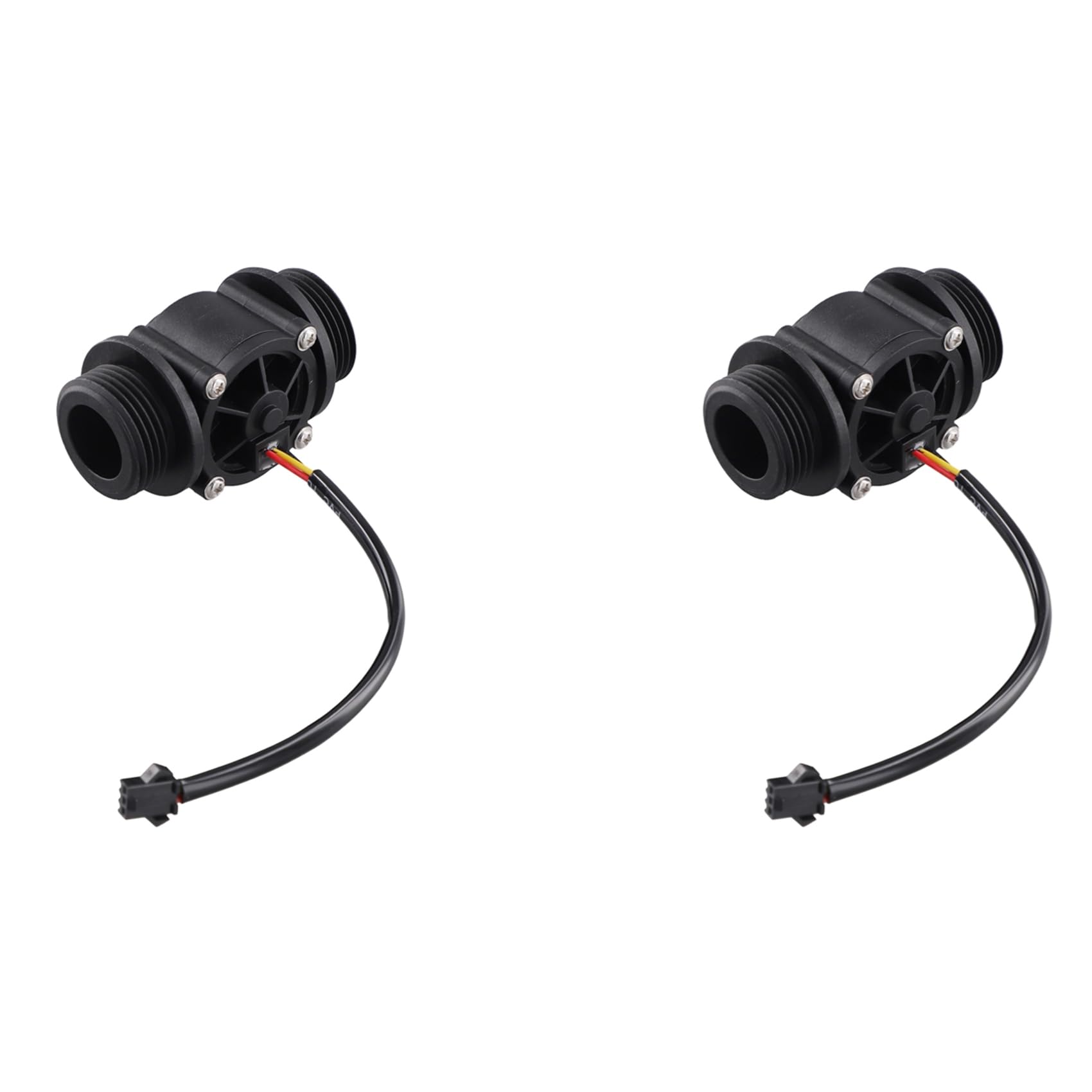 Jnchdghwa Black 2X Dn25 Fs400a G1inch Water Sensor Hall Flowmeter Meter Counter 2-60L/Min 1.75Mpa