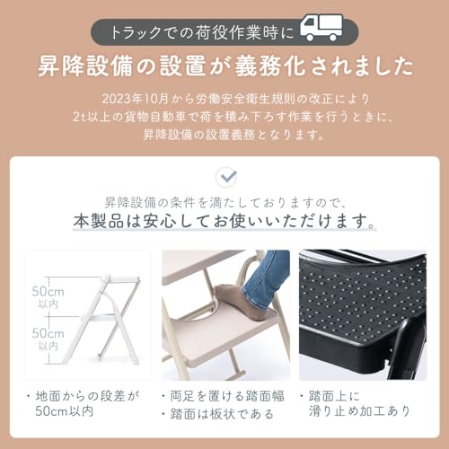 イーサプライ 脚立 踏み台 折りたたみ 2段 コンパクト 耐荷重160㎏ ステップ 家庭用 滑り止め 手すりなし 軽量3.3kg おしゃれ ホワイト EEX-KYA21WH の商品画像 8
