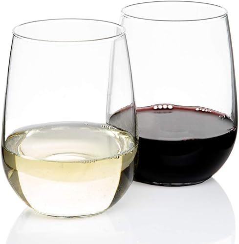 Eastland Copa de vino sin tallo de alta calidad de 17 onzas, copa de vino versátil, perfecta para el pub, bar en casa o uso diario, copa de vino