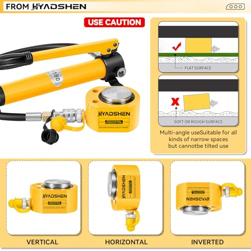 Image of 10Ton Hydraulic Cylinder Jack,Low Profile Hydraulic Ram Jack,Hydraulic Porta Power Ram Lifting Jack,Industrial Mini Hydraulic Cylinder