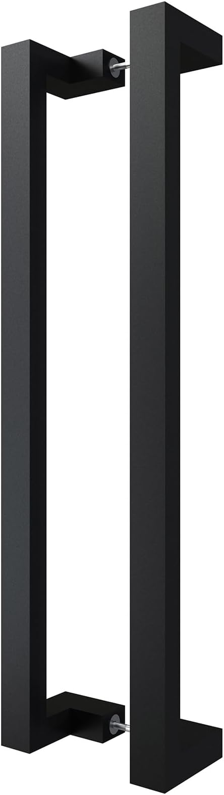24 Inches Commercial Door Handle Pull Heavy Duty Stainless Steel Modern Square Rectangle Flat Shape Push Pull, Entrance Entry Front Office Store Garage Handle Pull Set