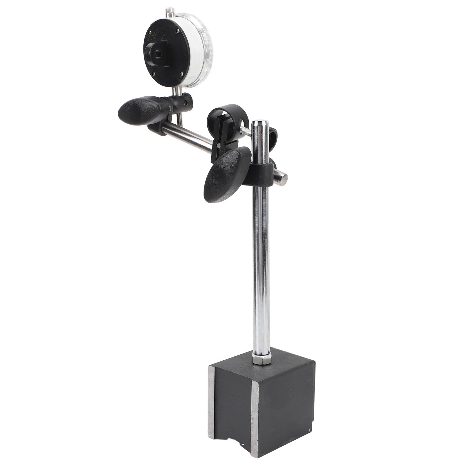 Comparador de Carátula con Base Magnética - Medidor de Alta Precisión (Precisión de 0,01 mm, Rango de 0-10 mm), Fuerza de Tracción de 80 kg con Ajuste Fino