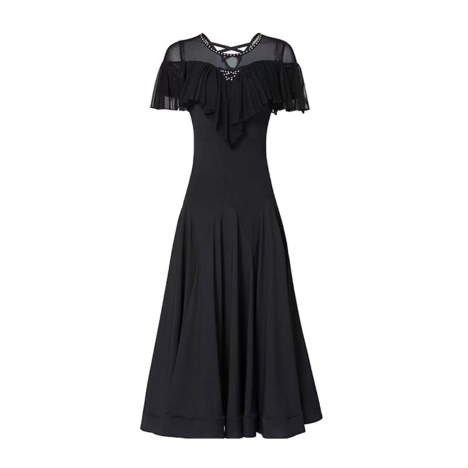 Costumi Sala da Ballo Waltz Vestito Flamenco Foxtrot Gonna Lunga Salsa